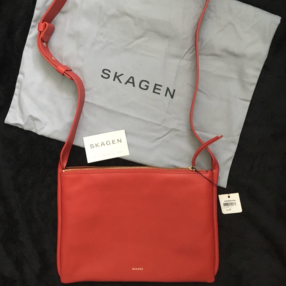 NWT Skagen Anesa Leather Crossbody Bag